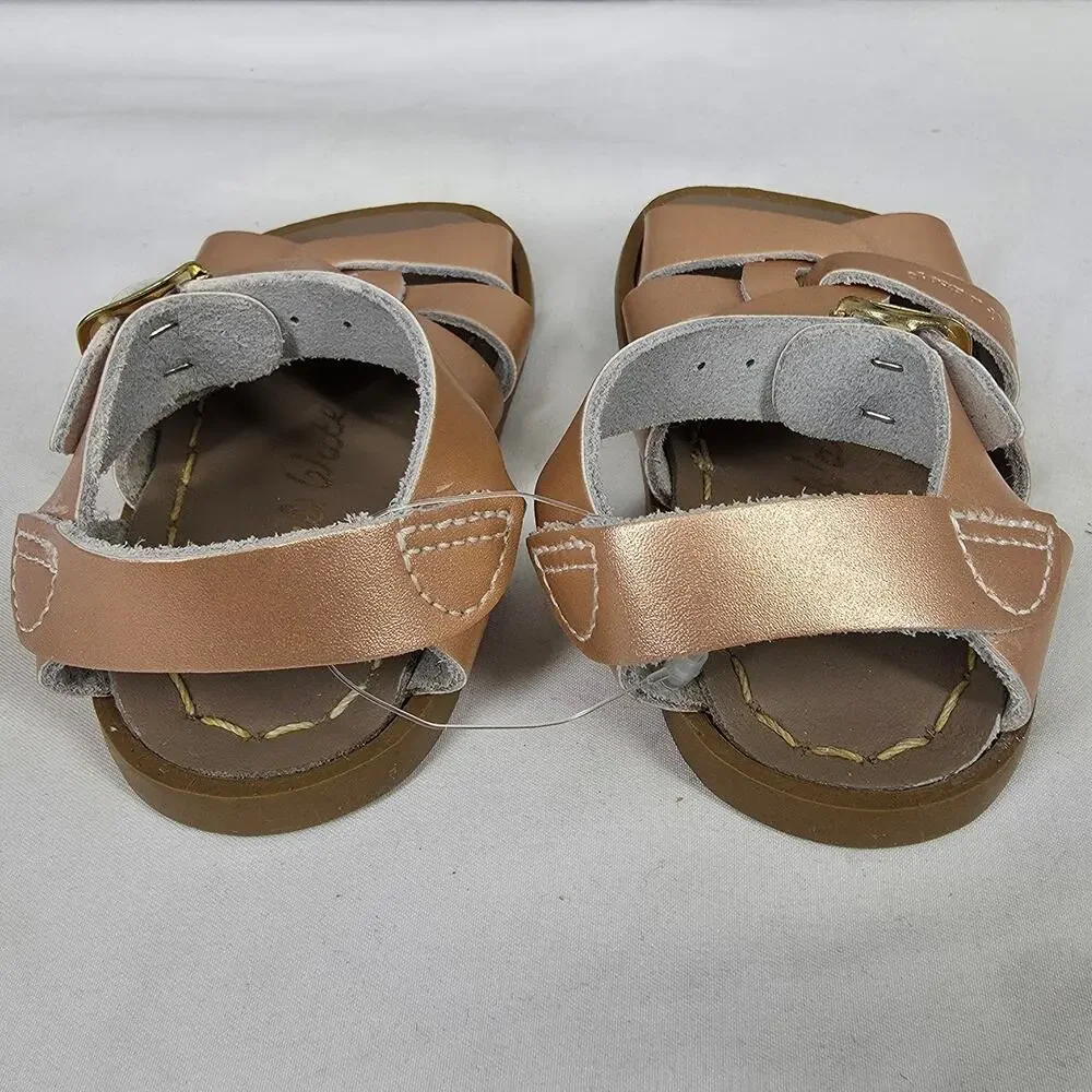 THE ORIGINAL SALT WATER HOOK & LOOP SANDALS – ROSE GOLD – TODDLER SIZE 3